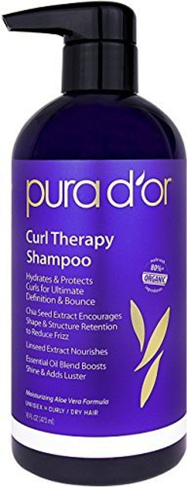 Pura D Or Curl Therapy Shampoo For Curly Wavy Or Frizzy Hair