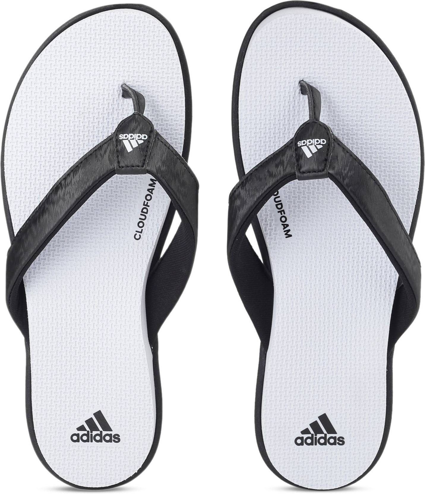 adidas cloudfoam slippers zwart
