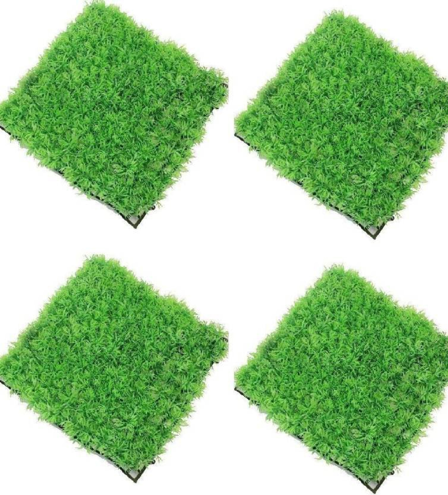 Foodie Puppies Artificial Plastic Green Grass Square Mat For