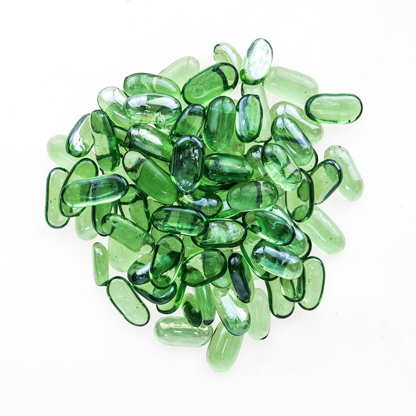 Avmart Decorative Green Glass Stones Transparent Marbles Suitable