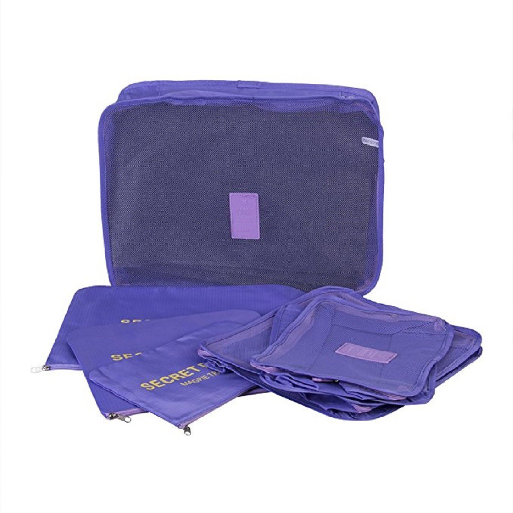 6pcs//Set Portable Waterproof Clothes Storage Bag Packing Cube Travel Luggage Organizer Durable Clothes Sock Bra Storage Bag