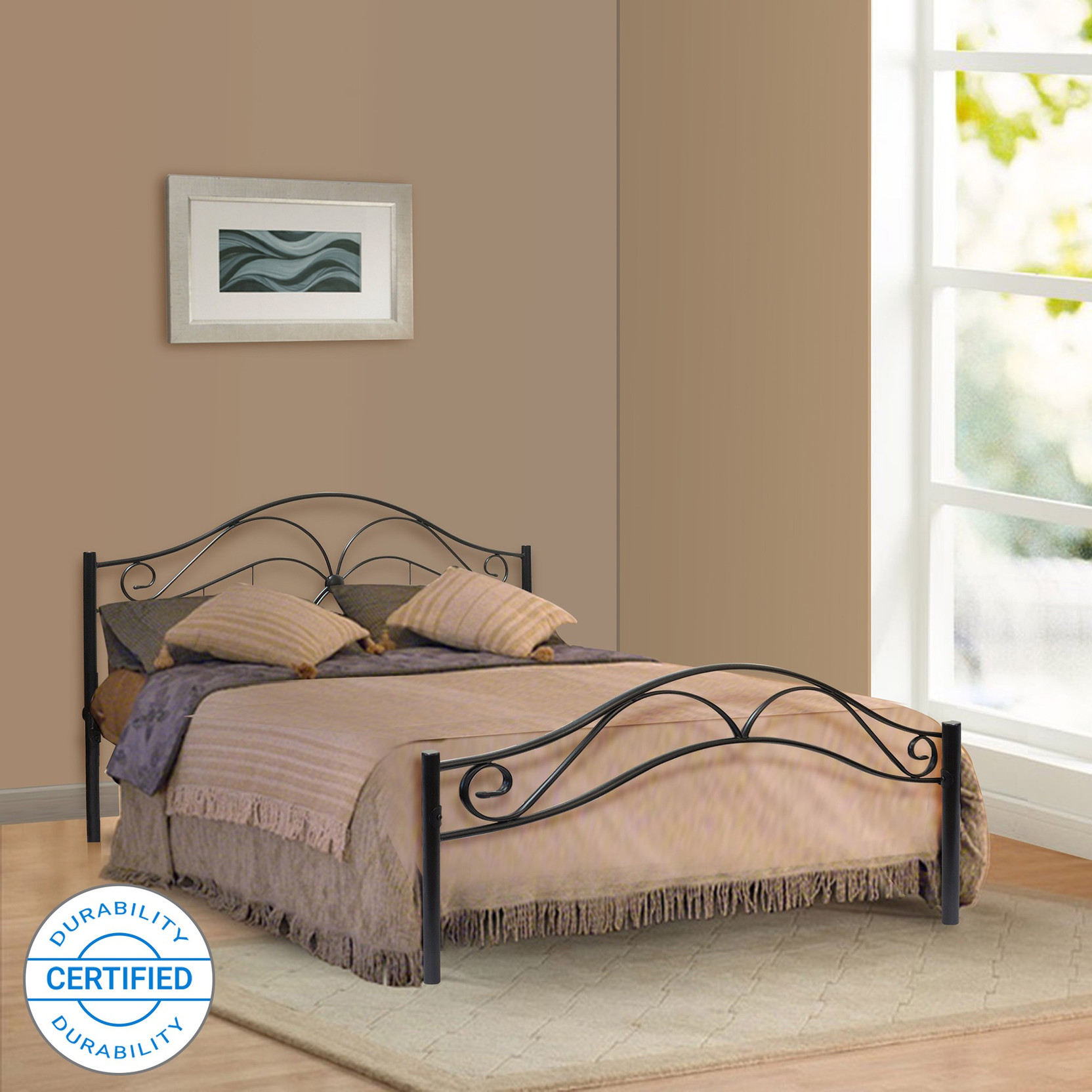 Furniturekraft Seattle Metal Queen Bed