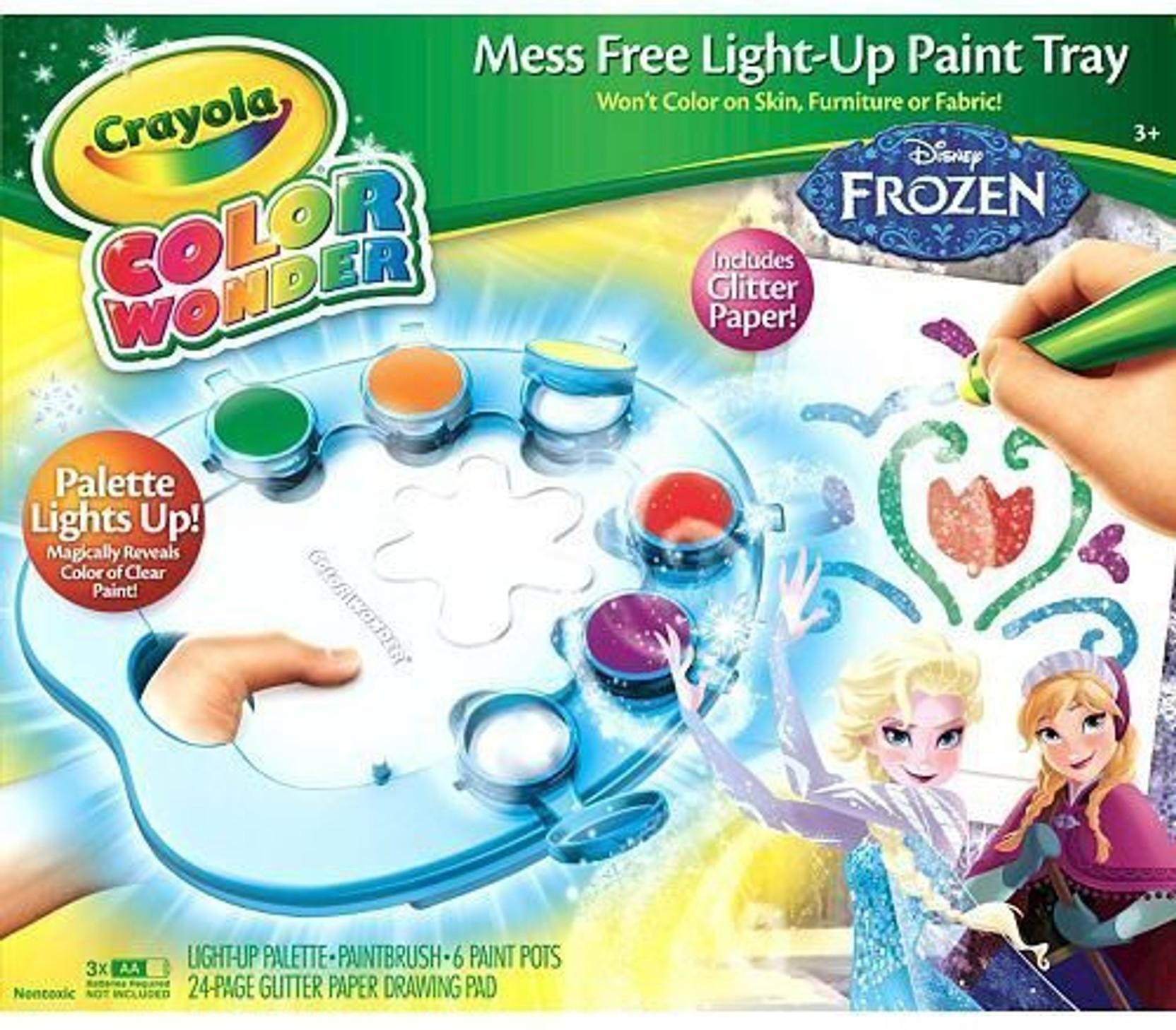 Crayola Disney Frozen Color Wonder Mess Free Light Up Paint Crayola Disney Frozen Color Wonder Mess Free Light Up Paint Tray On Offer