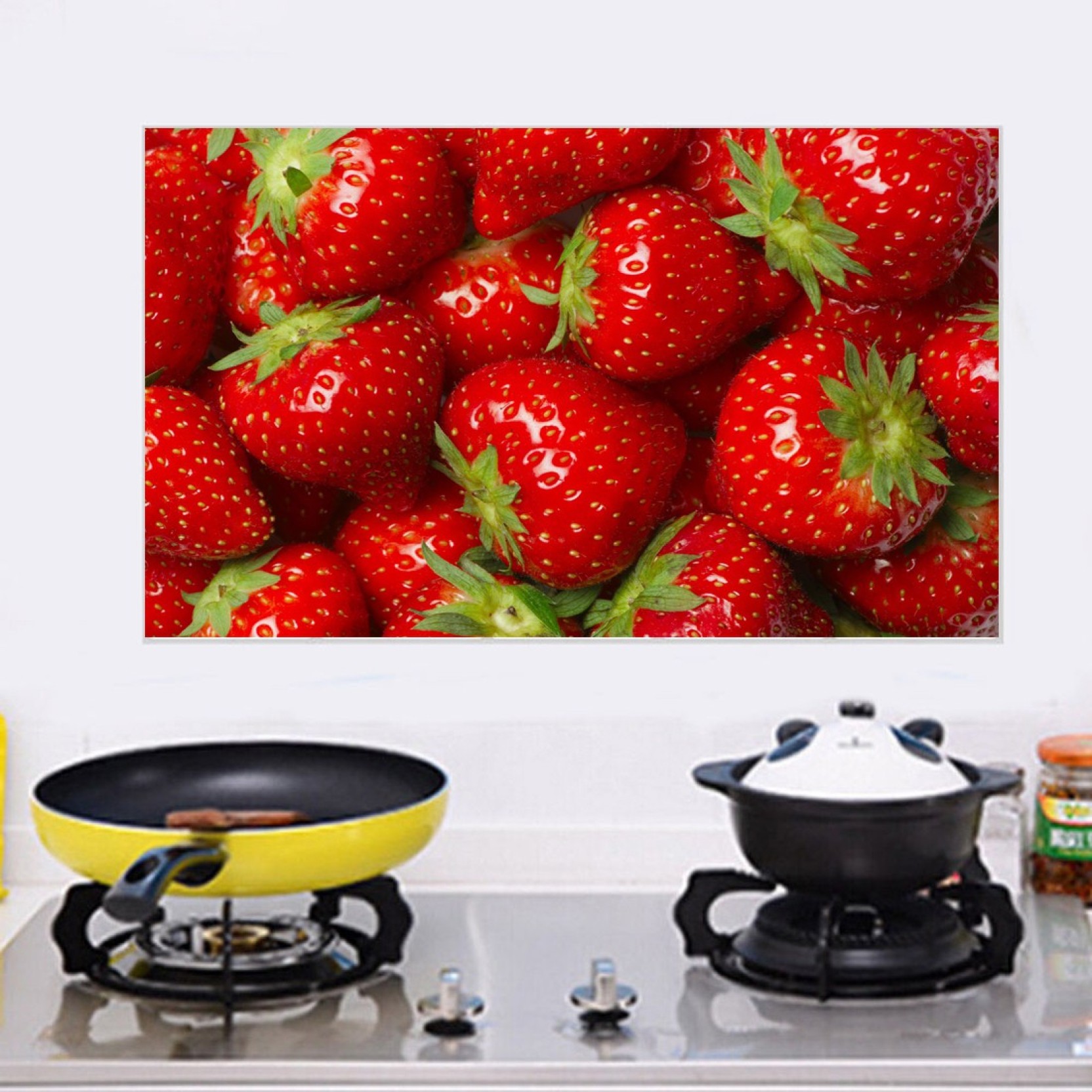 TOTAL HOME Medium Fruits StrawberryS Wallpaper Kitchen Wall Decor