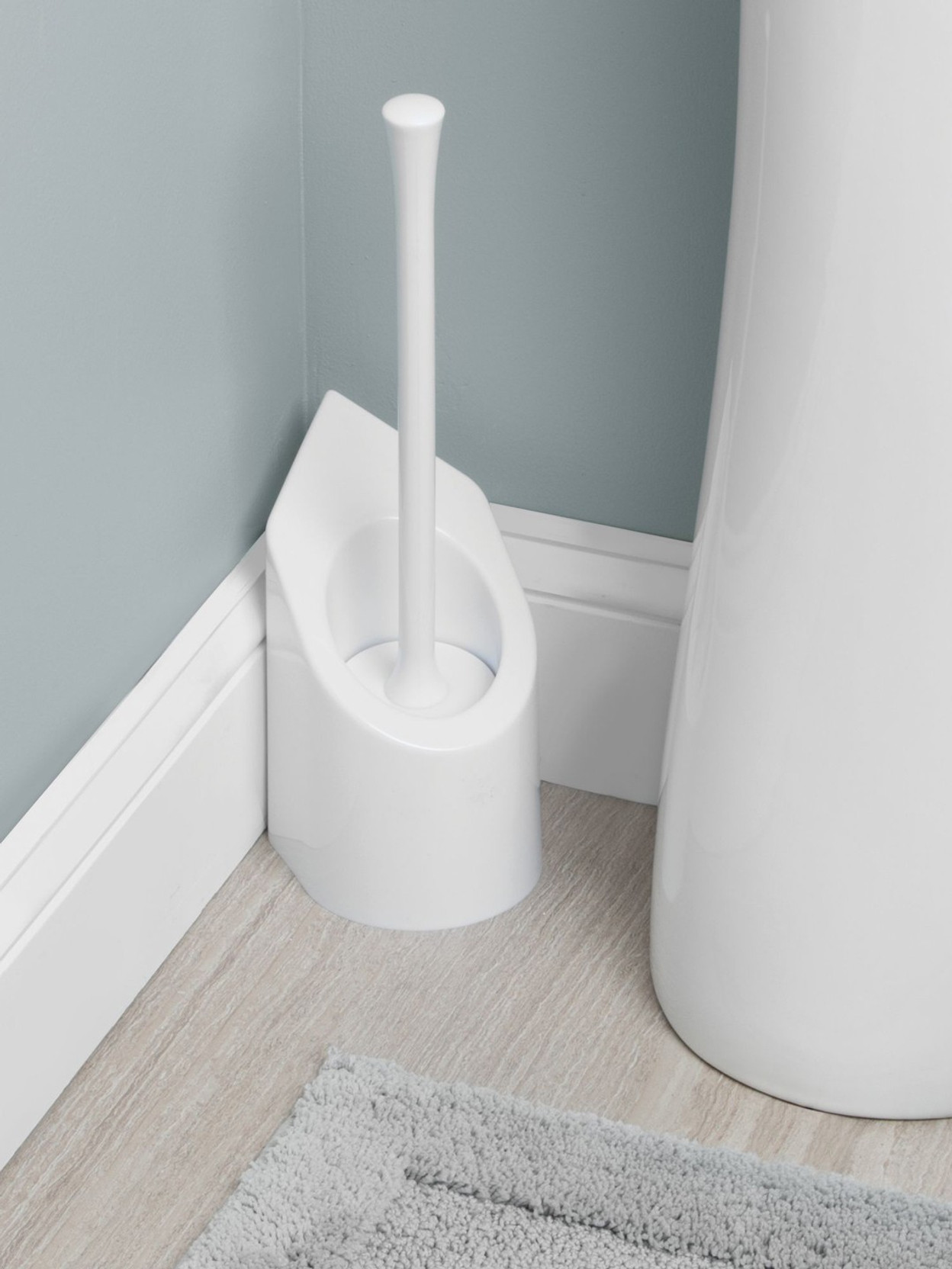 Interdesign Corner Toilet Bowl Brush And Holder Bathroom Cleaning