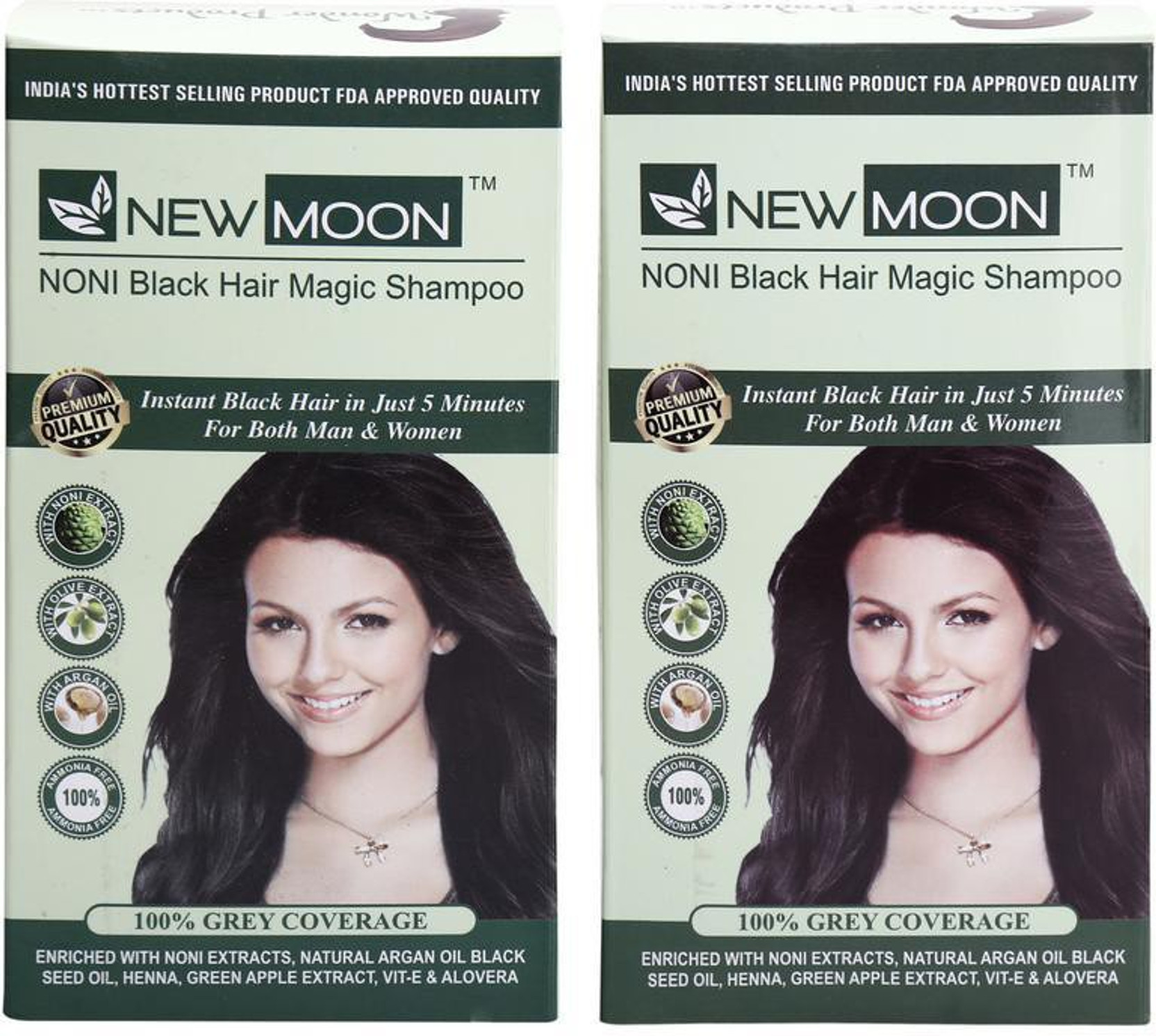 New Moon Pack Of 40 Pcs 15 Ml Noni Ayurvedic Hair Dye Hair Color