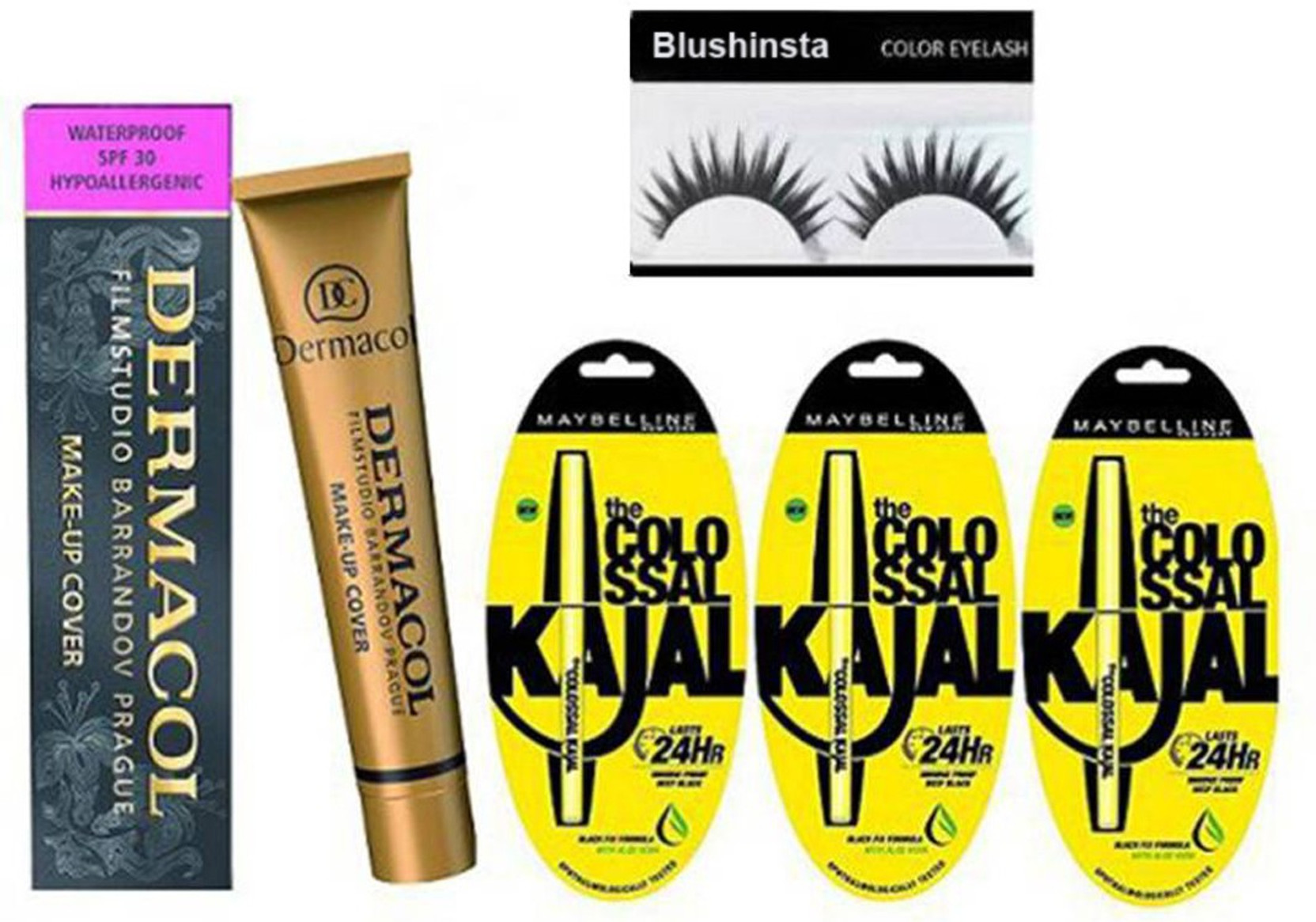 Blushinsta Make Up Cover Foundation New York Colossal Kajal Makeup