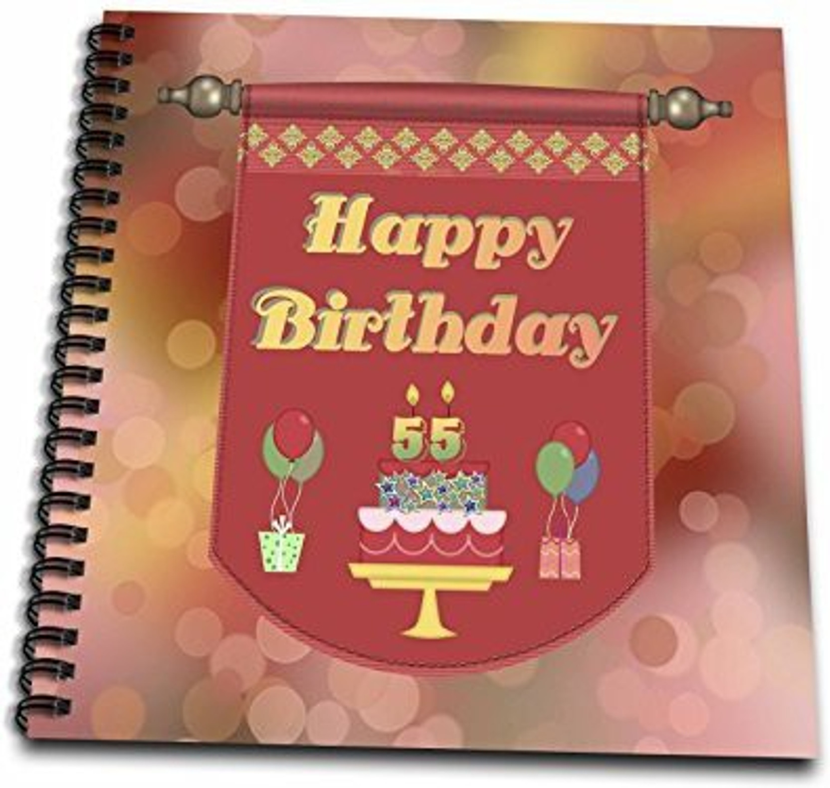 3drose Db 186501 1 Happy 55th Birthday Banner Cake With Gifts