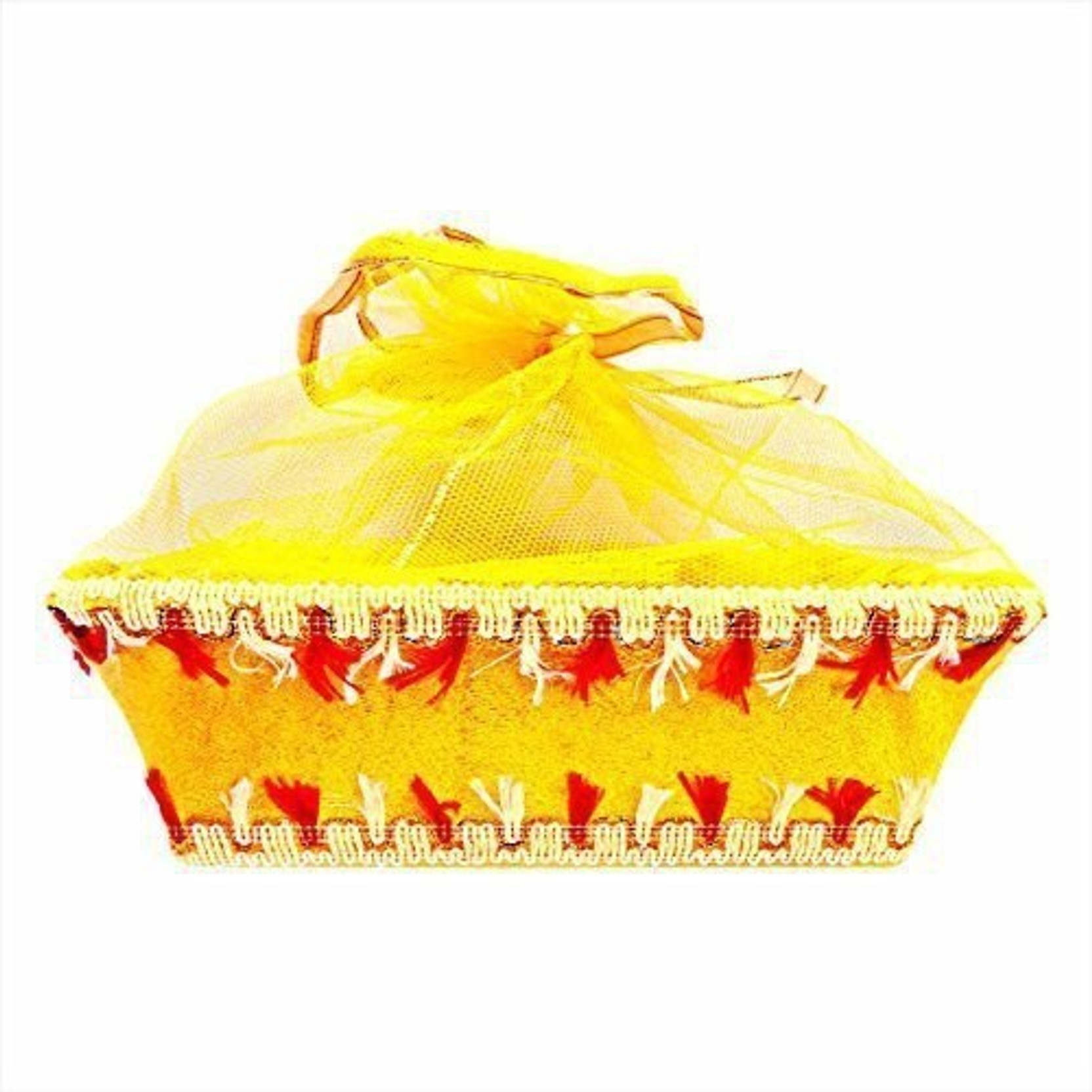 Line N Curves Line N Curves Yellow Net Velvet Decorative Royal