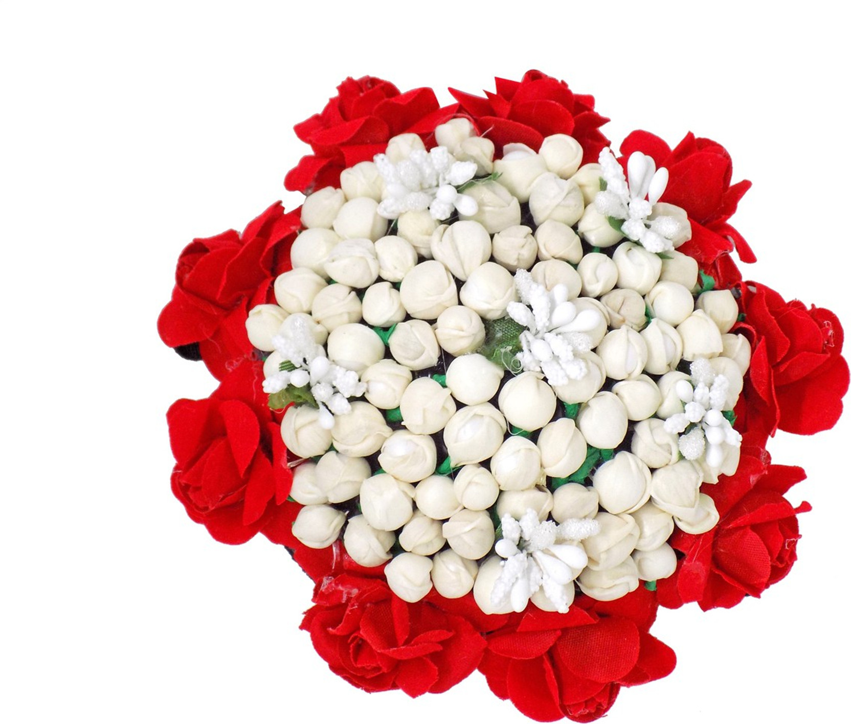 Majik Beautiful Full Bun Bridal Hair Gajra For Women Wedding White