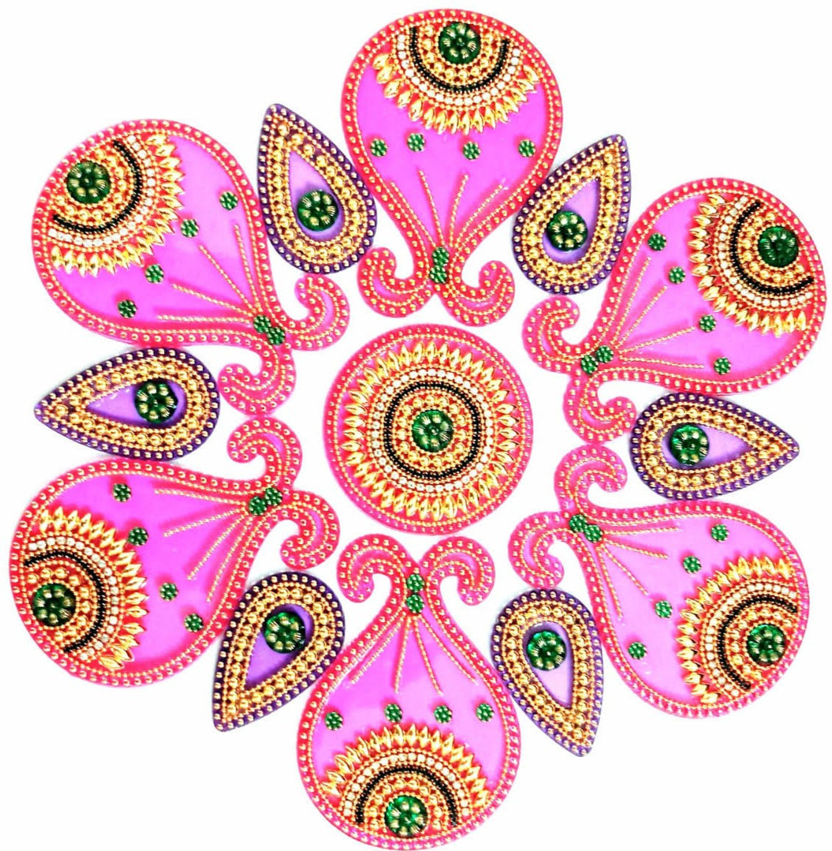 Sahaya Big Size 13 Pcs Set Design Floor Wall Table Rangoli