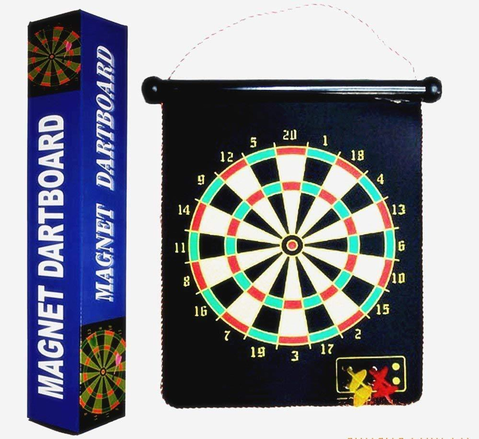 Quinergys Extra Large Magnetic Desktop Dart Board With 2