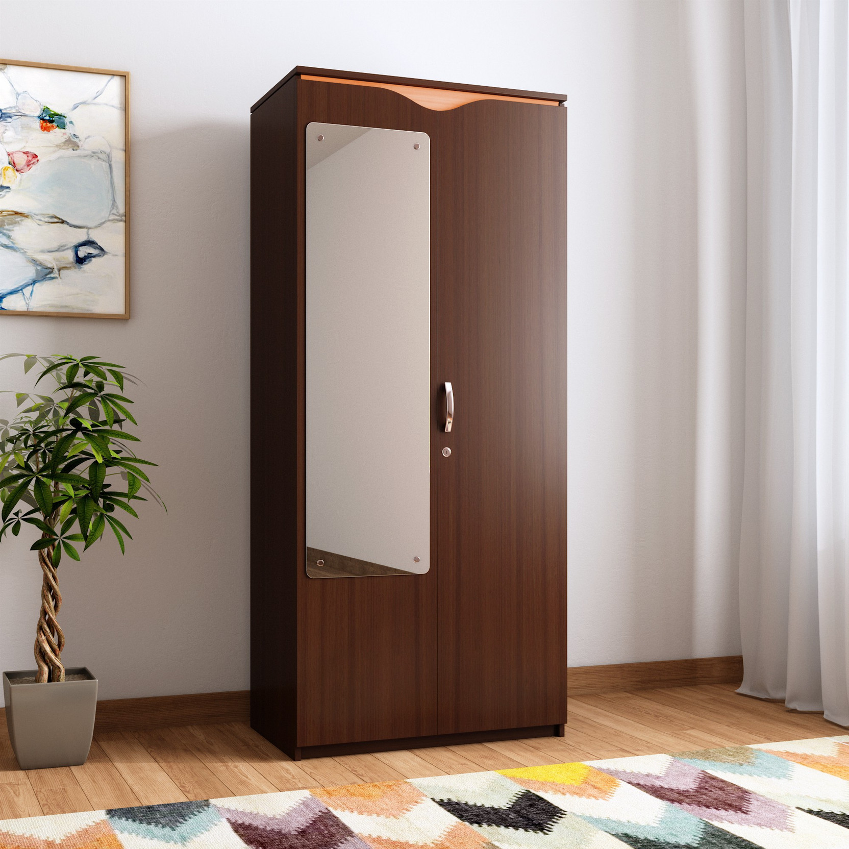 Hometown Swril Engineered Wood 2 Door Wardrobe Price In India
