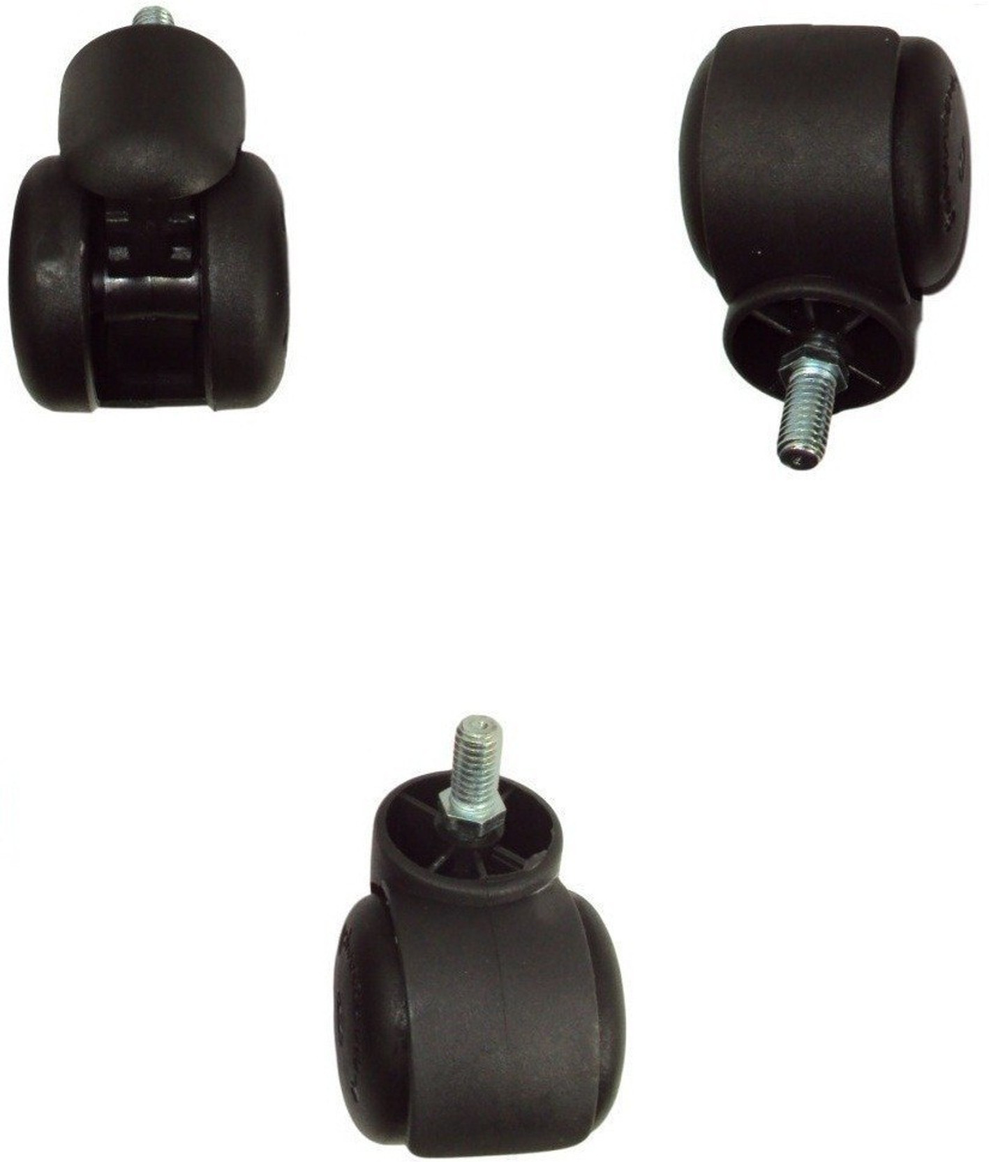 Finch Fox Thread Stem Caster Wheel For Office Chairs Furniture Set Of 5 Pieces With Free Open End Spanner Swivel Furniture Caster