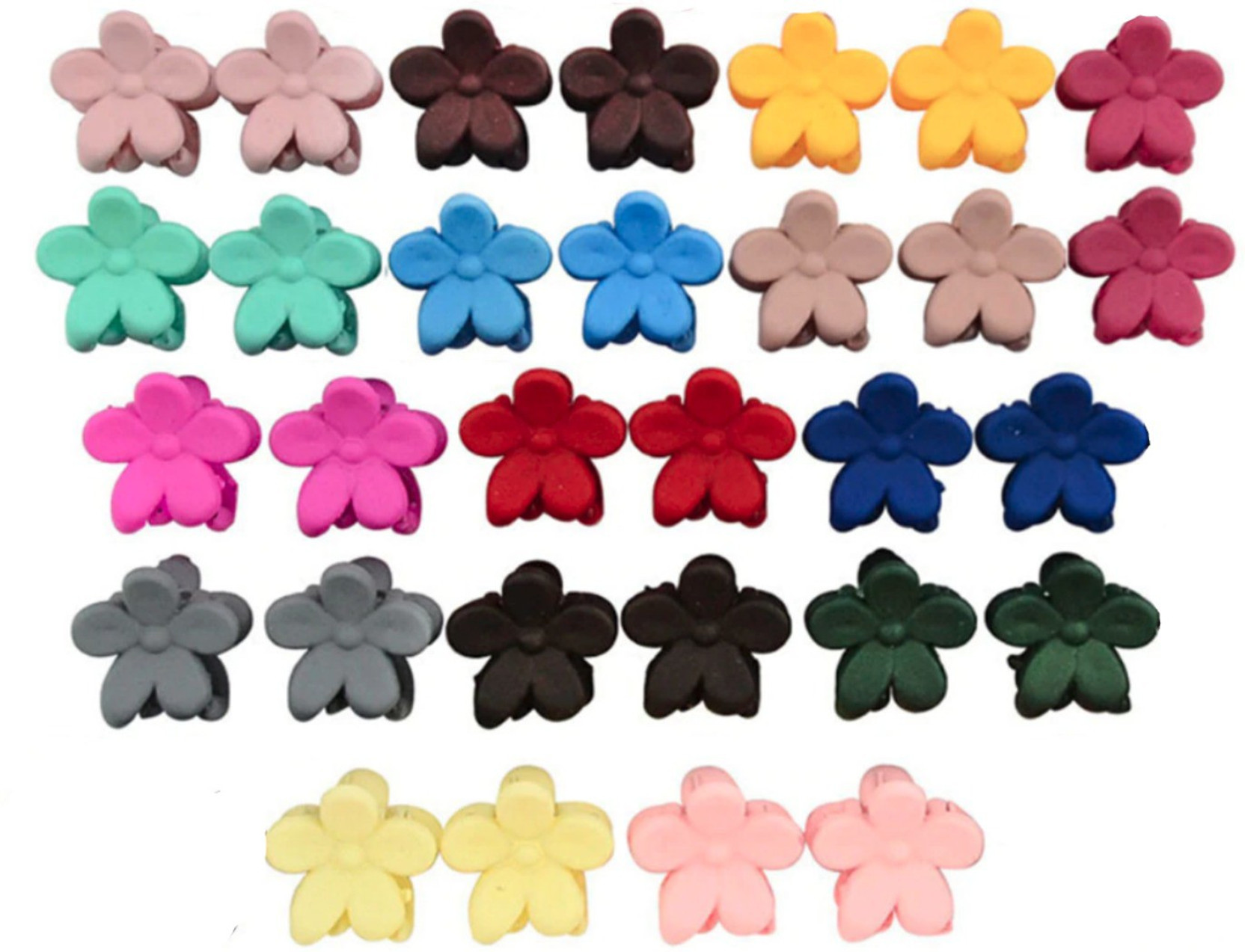 Shrih Mini Flower Shaped Claw Type Hair Clips For Little Girls