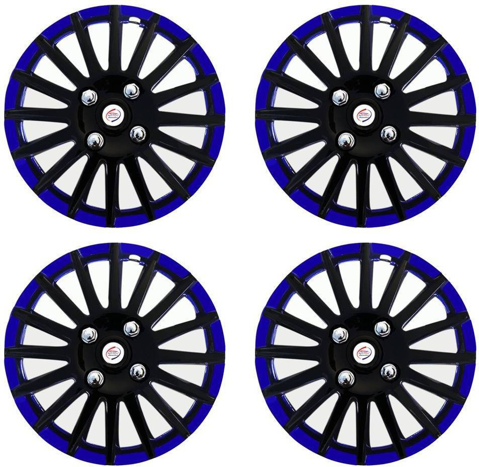 Lightning Black 14" Wheel Cover Hub Caps Set Ideal For Suzuki Swift Car