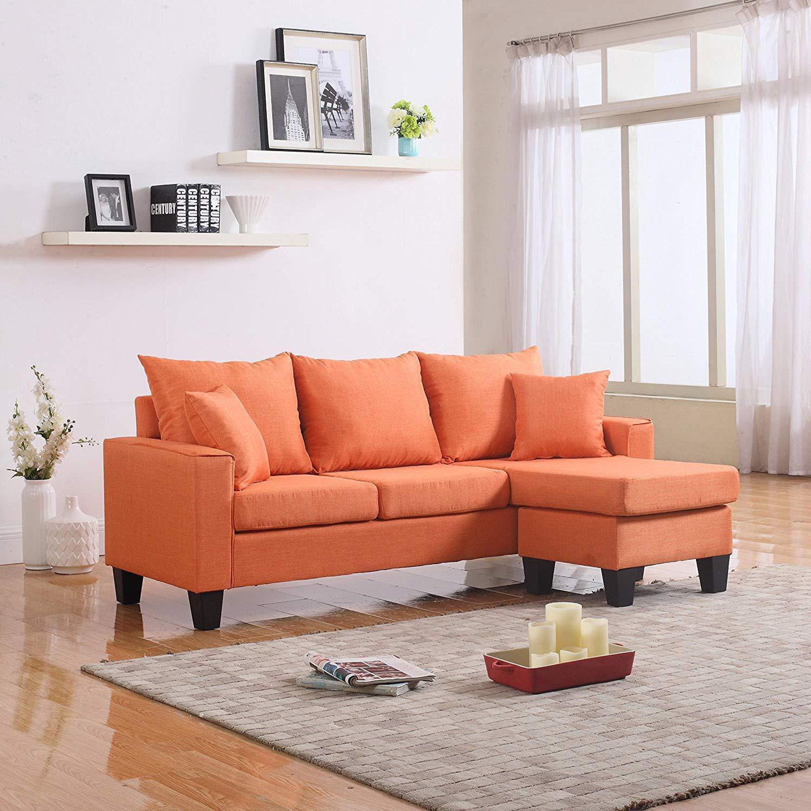 Style Crome Style Crome Furniture Modern Linen Fabric Small Space