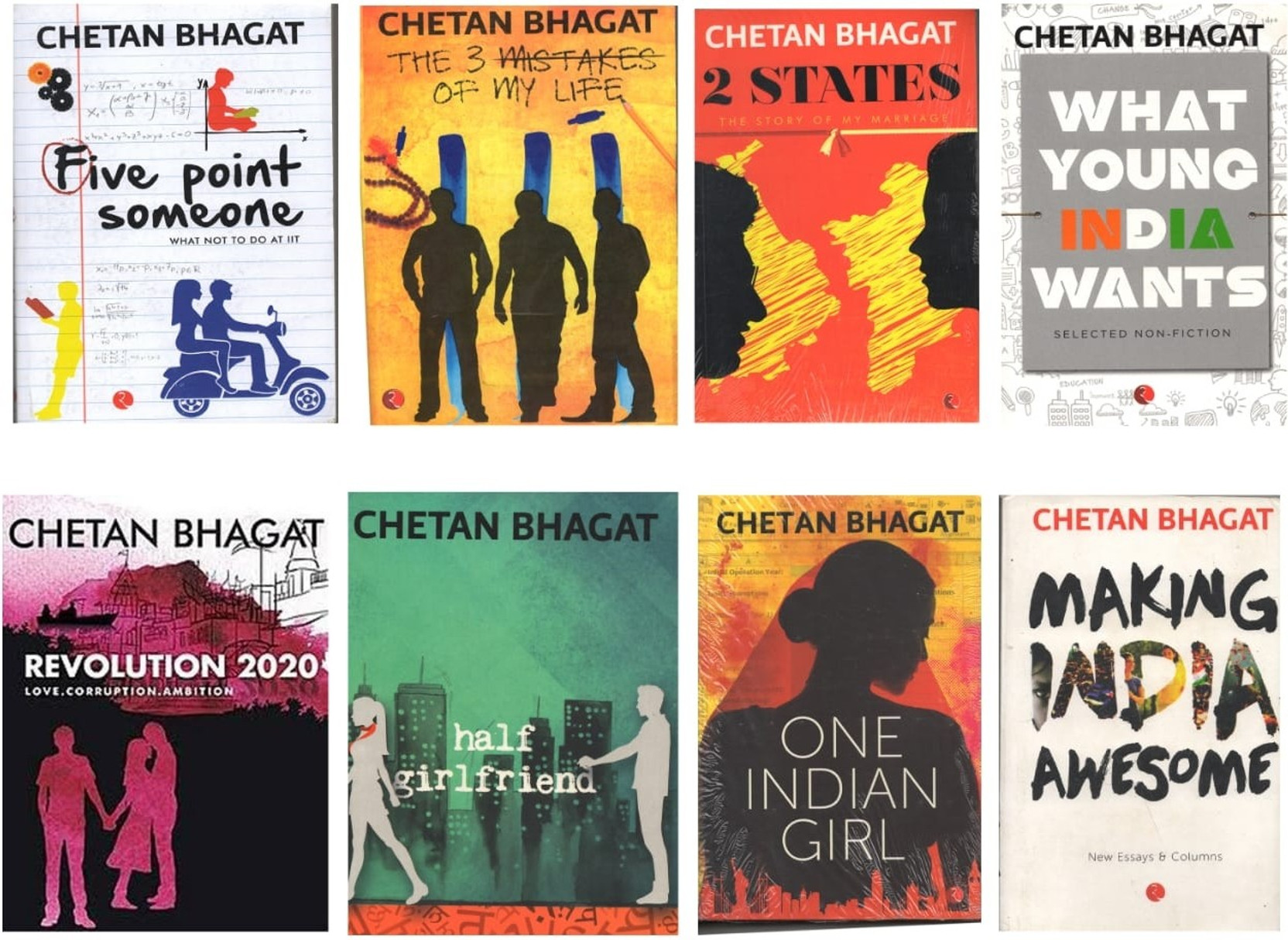 Image result for chetan bhagat books