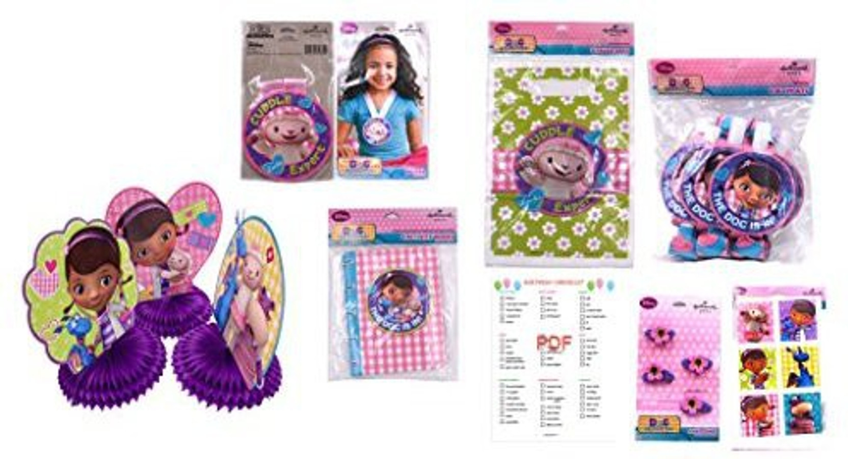 Doc Mcstuffins Doc Mcstuffins Birthday Party Supplies Favors Set