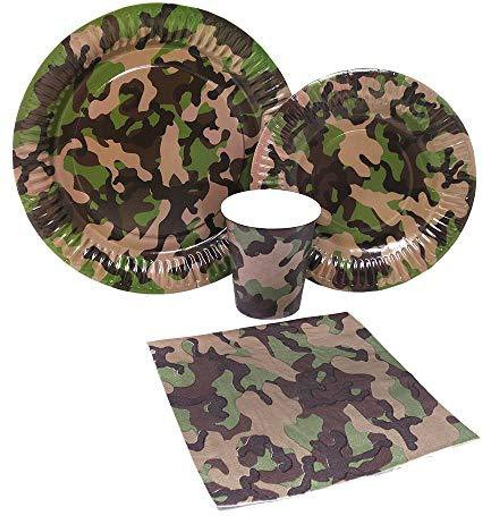 Blue Orchards Camo Party Standard Party Packs 65 Pieces 16