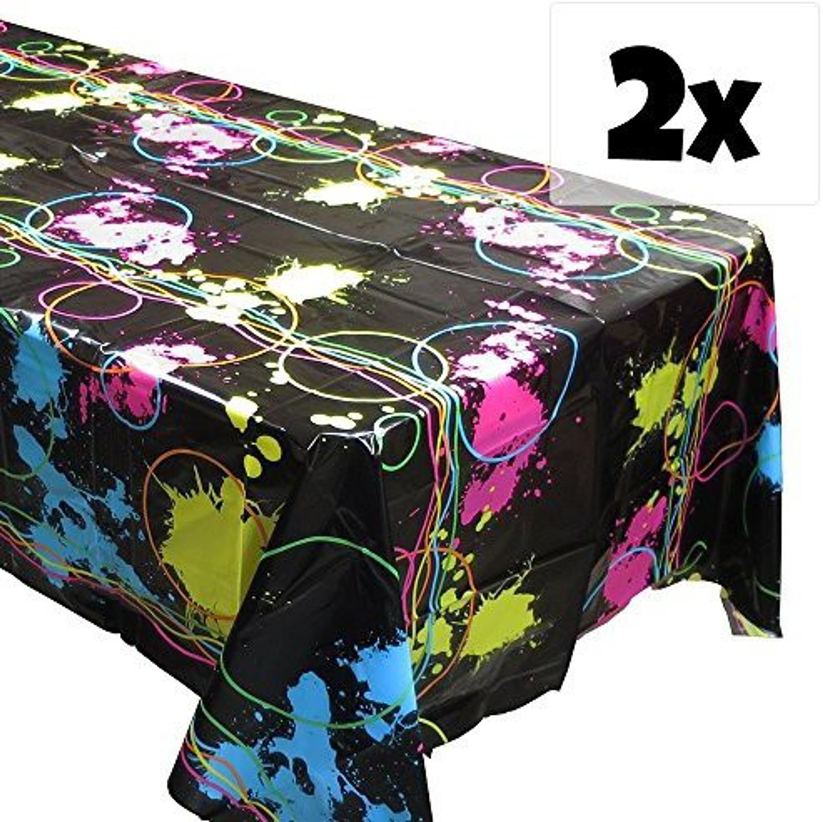 Blue Orchards Glow Party Tablecovers 2 Glow Birthdays Party