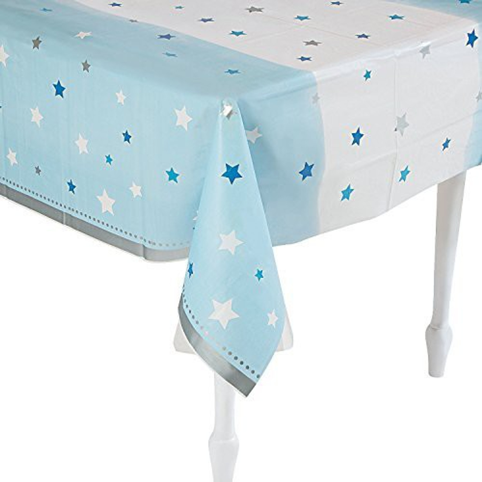 Fun Express One Little Star Boy Reusable Plastic Tablecloth Party