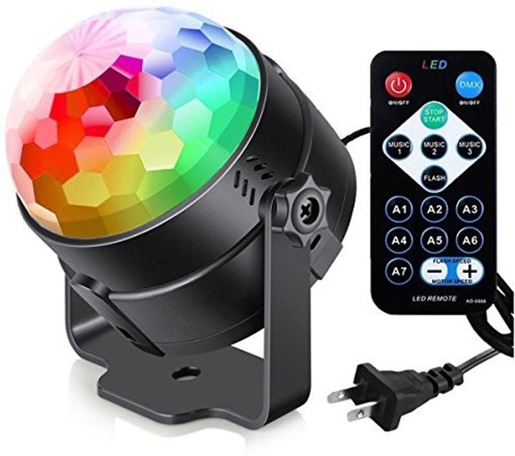 Luditek Sound Activated Party Lights With Remote Control Dj