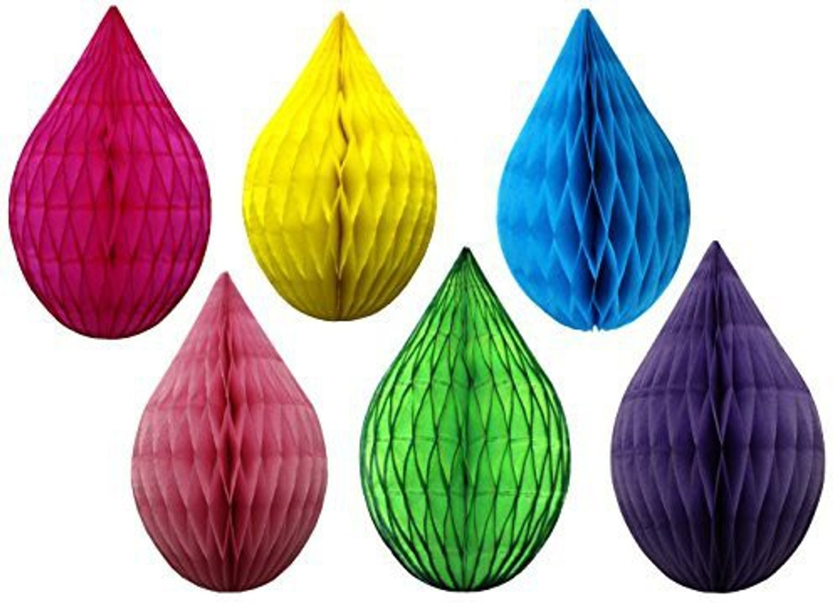 Devra Party Mini Rainbow 5 Inch Drop Shaped Honeycomb Party