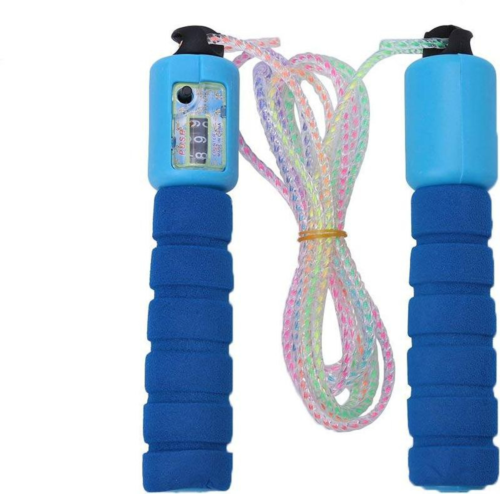QUINERGYS Jump Rope Skipping Speed Rope Non-Slip Handle with Counter Freestyle Skipping Rope (Blue, Length: 320 cm)