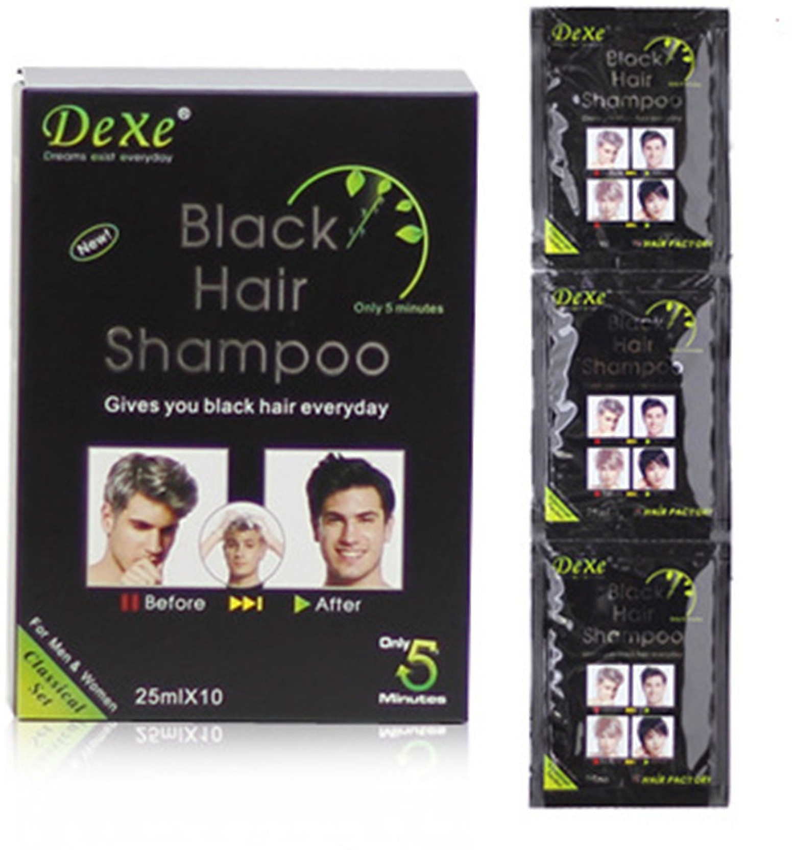 Dexe Black Hair Darkening Shampoo 25ml X 20 Sachets Price In