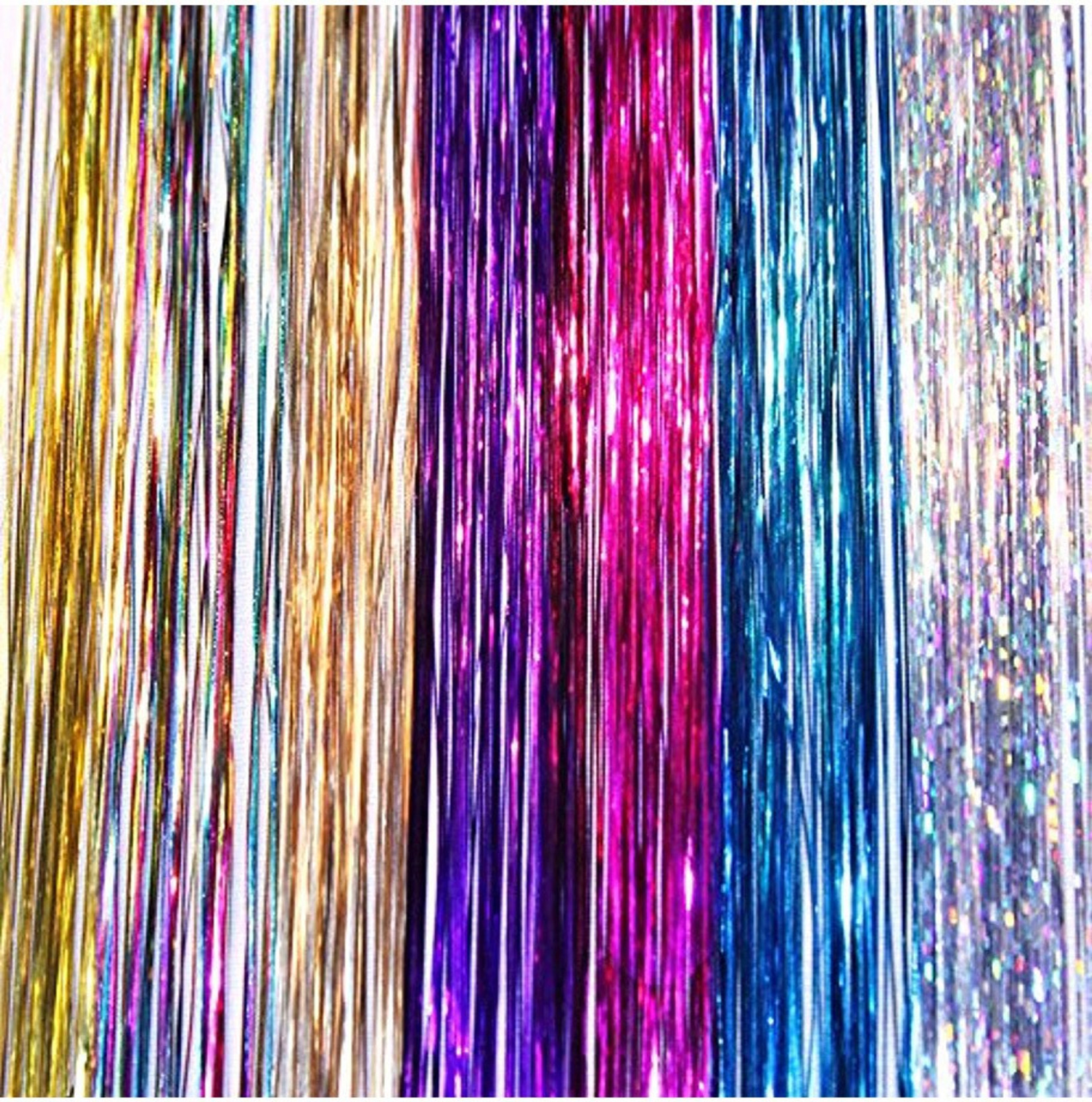 La Demoiselle 40 Tinsel 210 Strands Seven Colors Sparkling