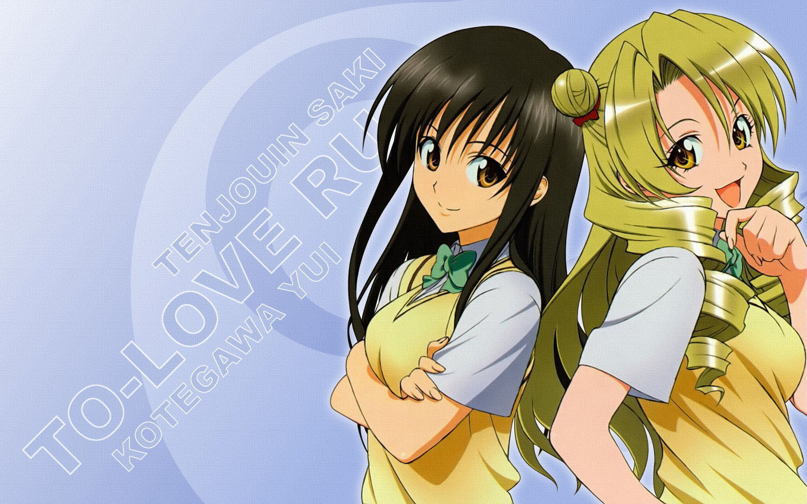 Athah Anime To Love Ru Girl Blonde Long Hair Black Hair