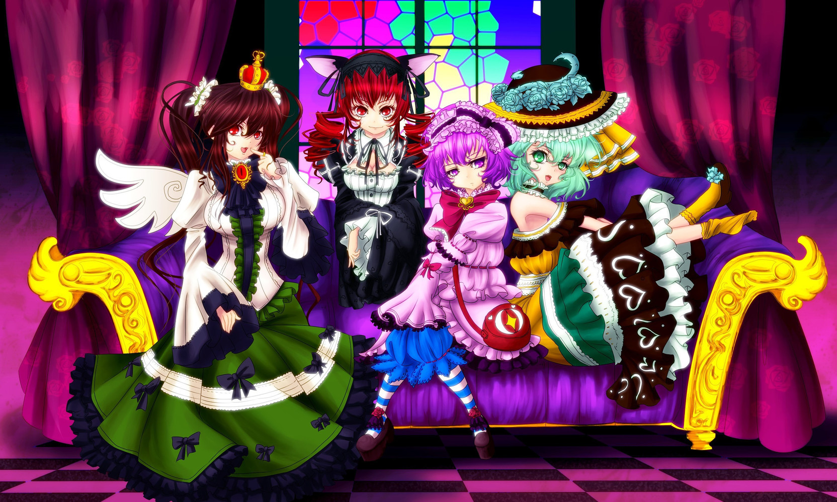Athah Anime Touhou Rin Kaenbyou Koishi Komeiji Satori