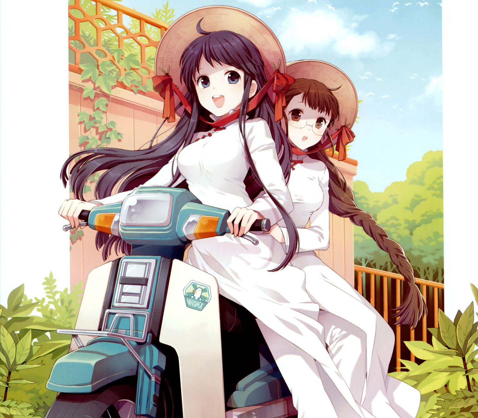 Athah Anime Original Hat Smile Long Hair Moped Brown Hair Braid