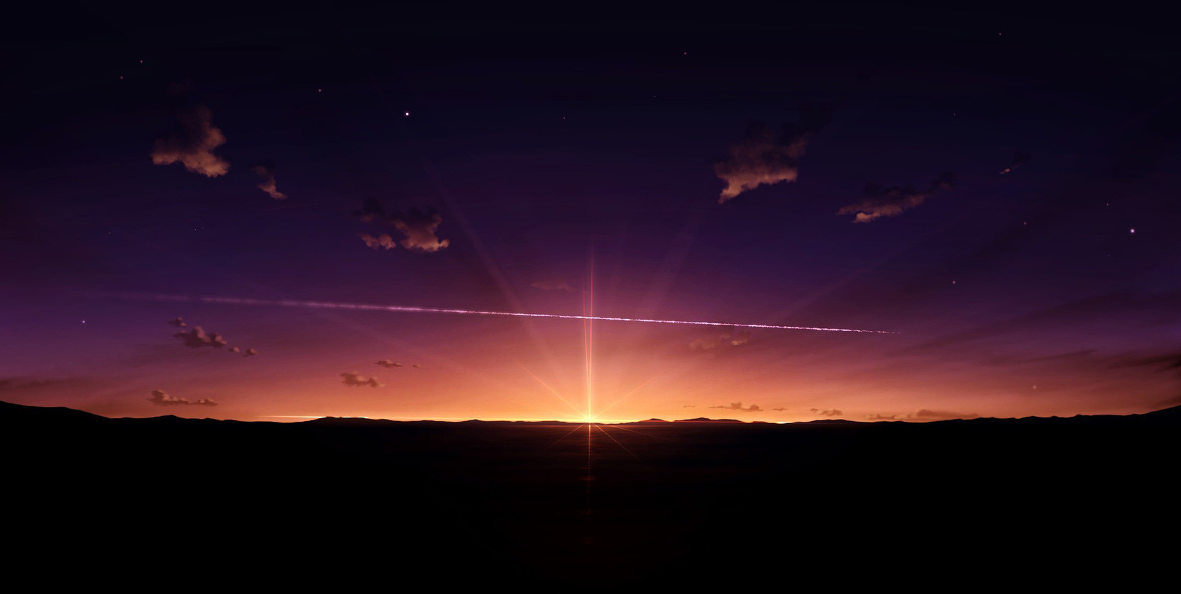 Athah Anime Original Sunset Landscape Sky Cloud 13 19 Inches