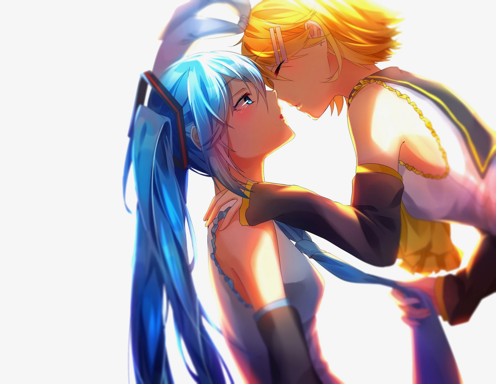 Athah Anime Vocaloid Hatsune Miku Rin Kagamine Girl Long Hair