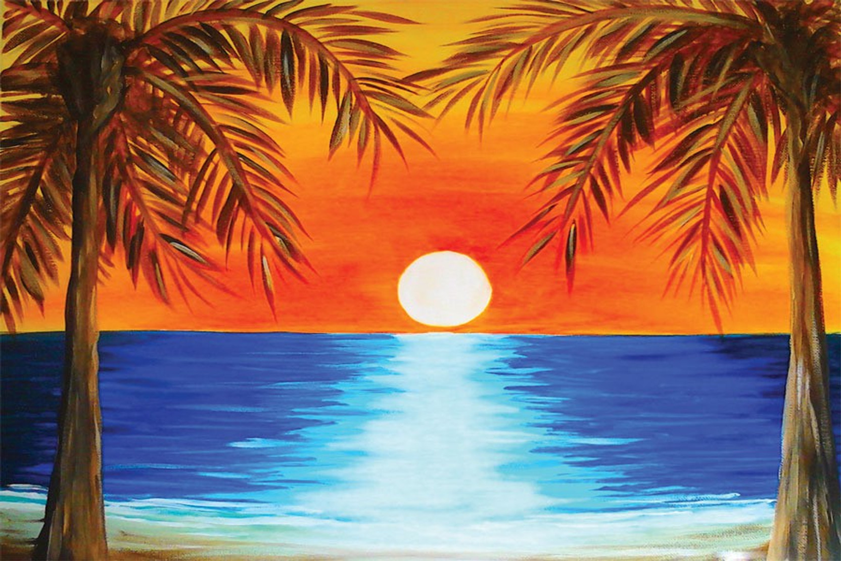 Drawing Of Sunset On Water - Drawing Art Ideas