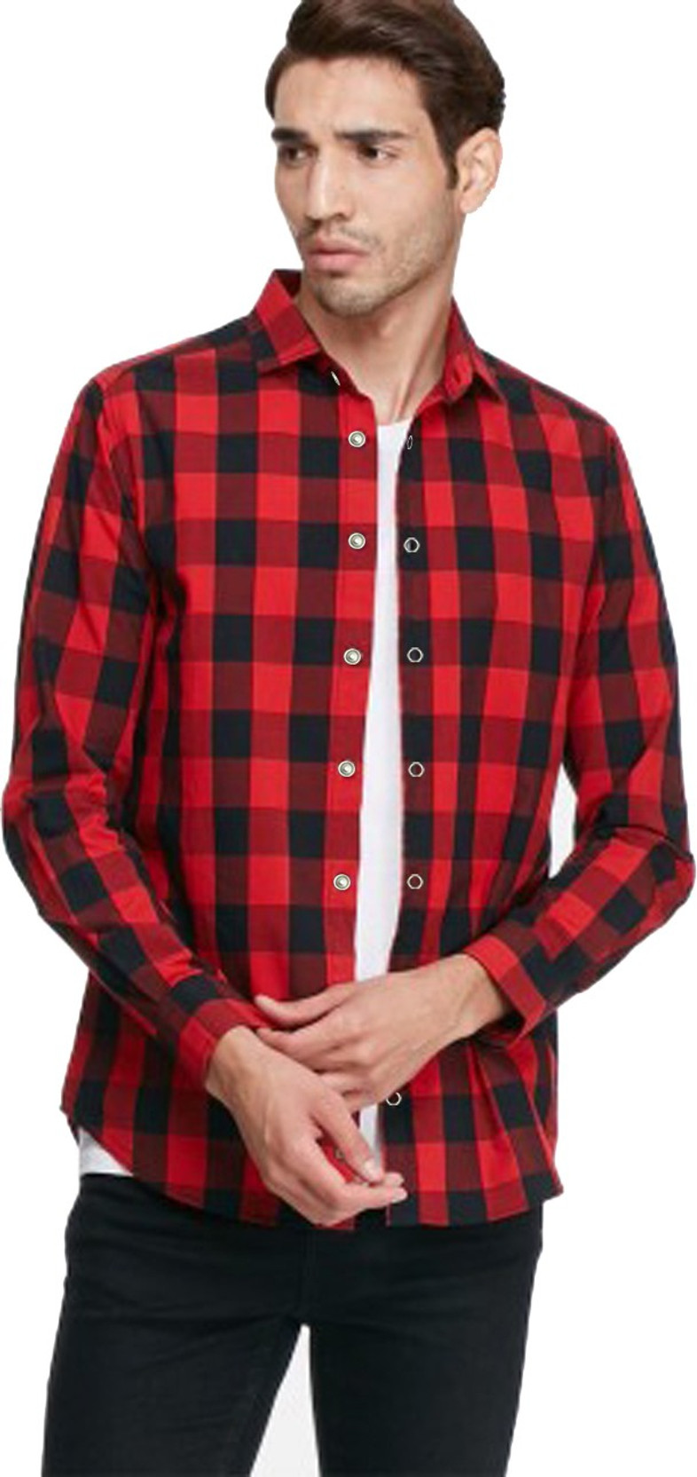 New Men/'s Van Heusen Traveler Plaid Performance Short Sleeve Shirt Retail $55