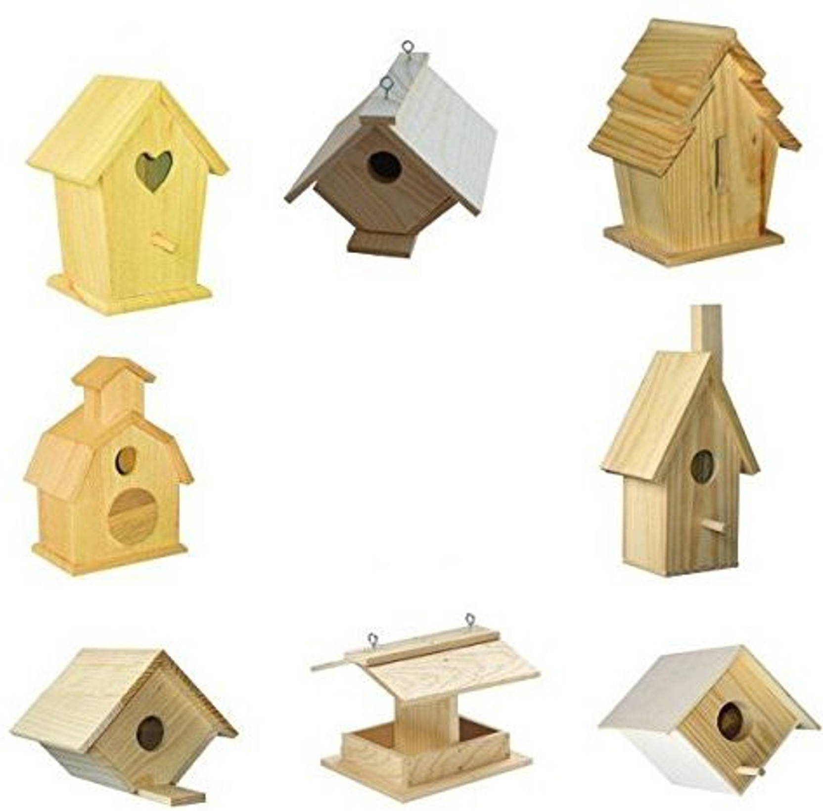 Genrc 8 Assorted Bird House Kits By Craftkitsandsupplies 8