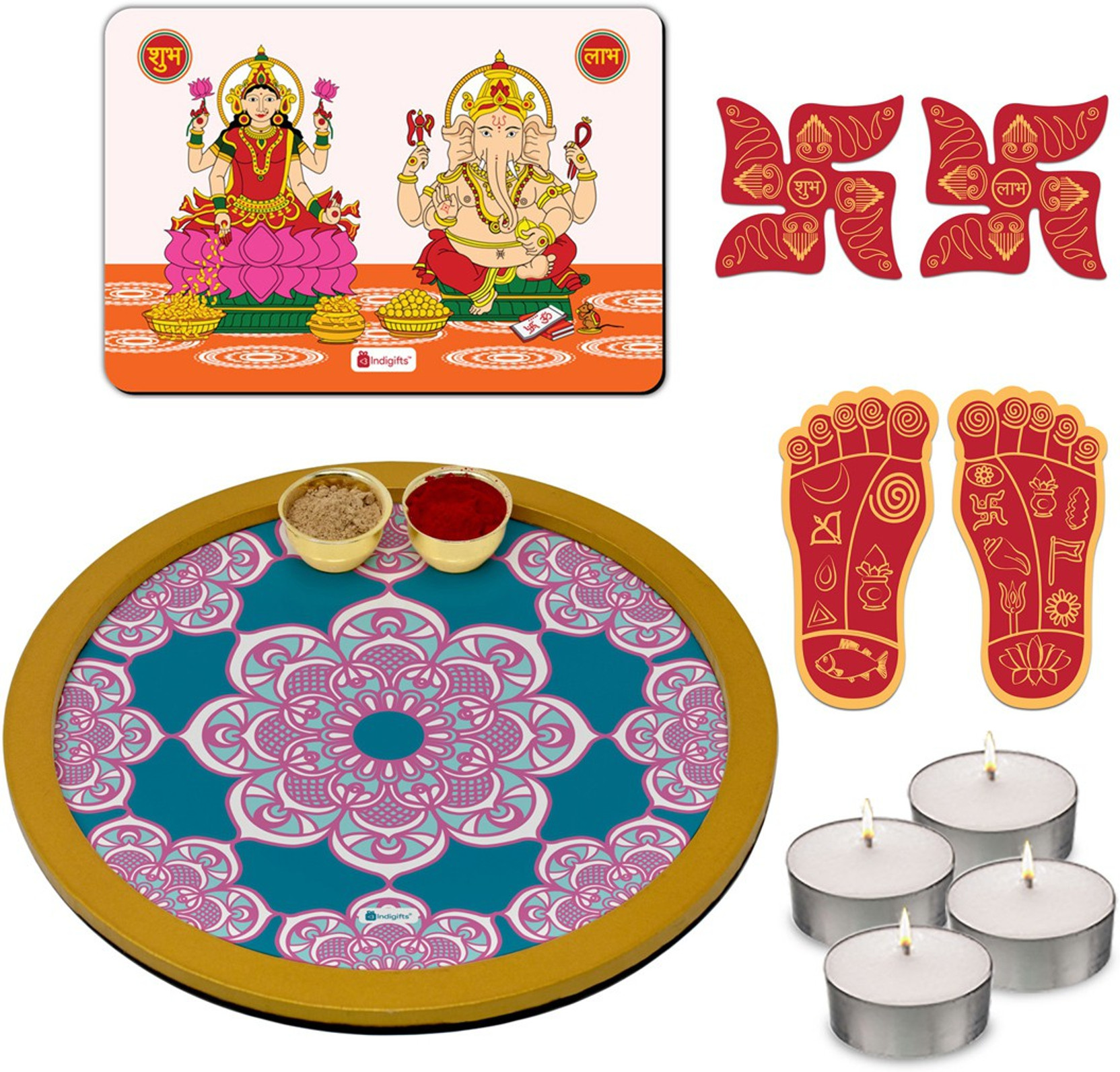 Indi ts Puja Thali Puja Plate Diwali Gift Items Pooja Items