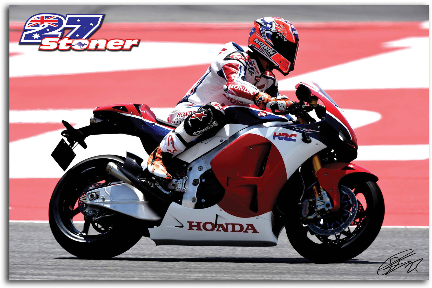 Moto Gp Wall Poster Casey Stoner Scary Stoner Ducati