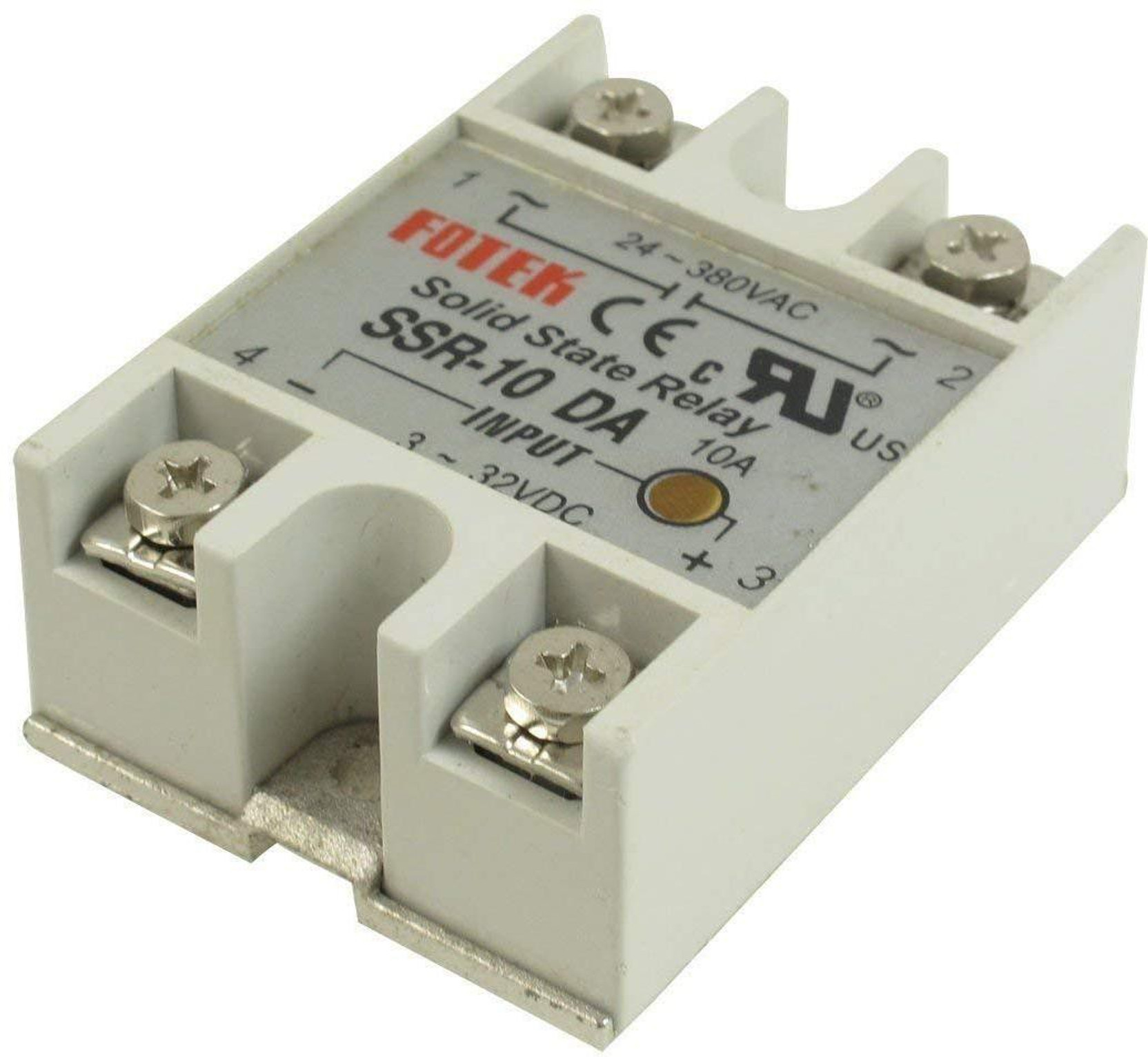 3-32V Dc To Ac 24V-380V 10A 250V SSR-10DA Solid State Relay Module