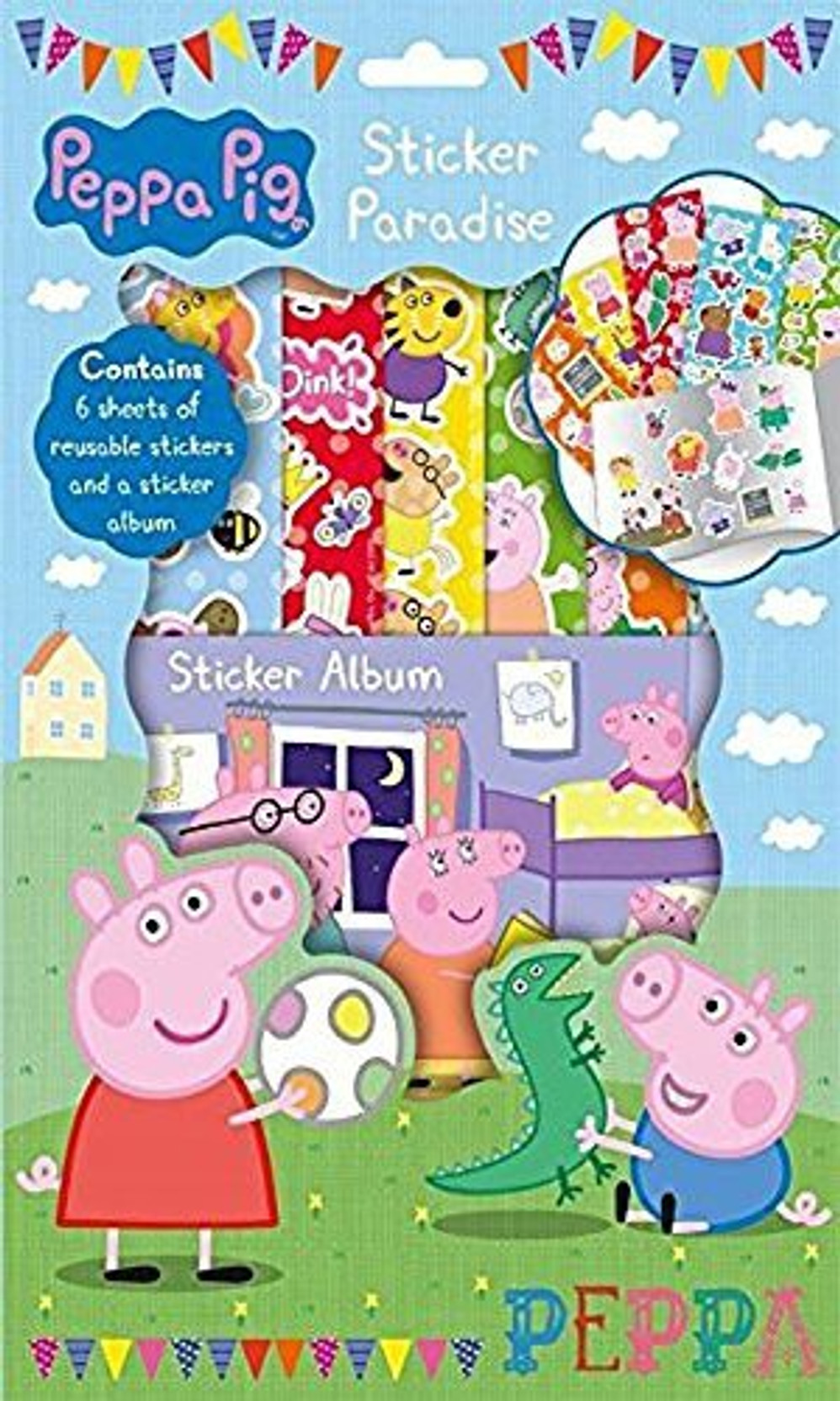 Over 350 Stickers Peppa Pig Sticker Book For Kids 1 Pack Toys
