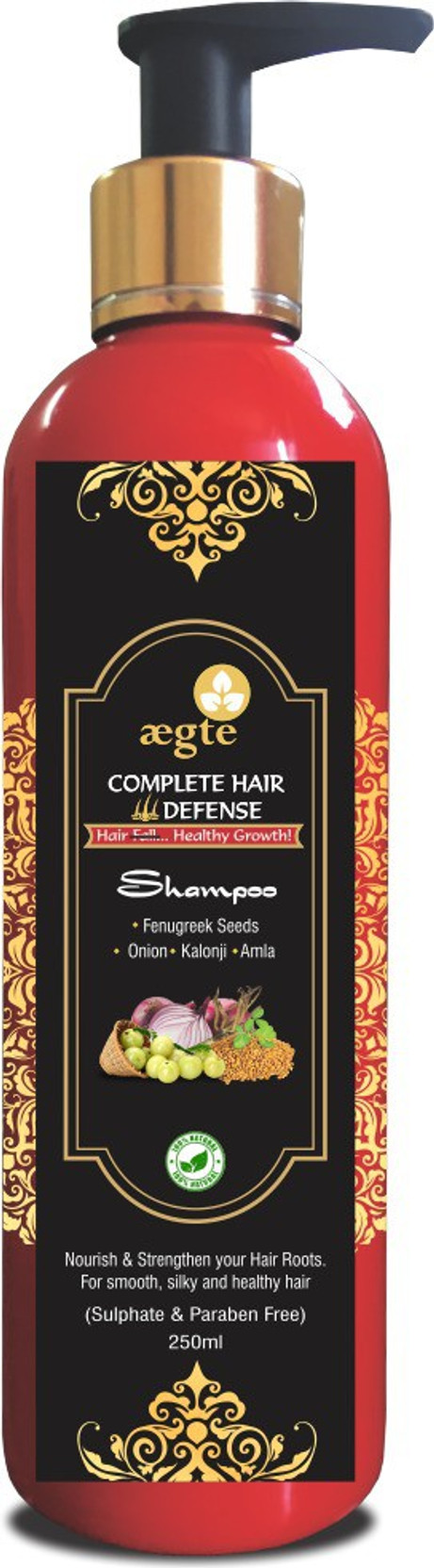 Aegte Natural Hair Conditioning Shampoo Enriched With Red Onion