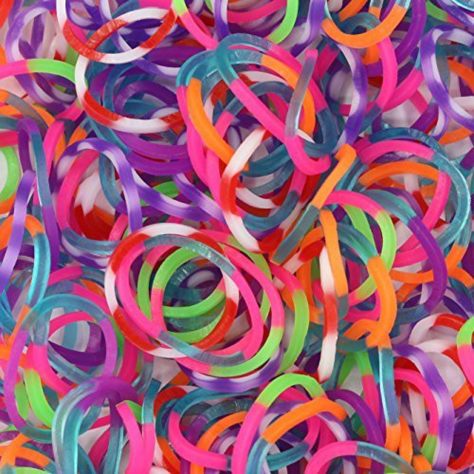 Refill for Loom Bands 600 Bands /& 24 clips Mixed Colour