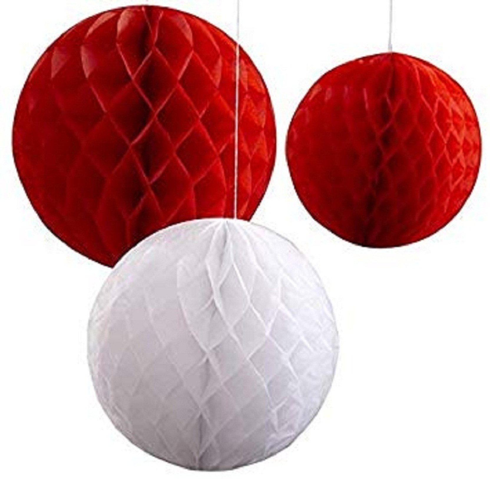 Masti Zone Pack Of 3 Red And White Color Tissue Paper