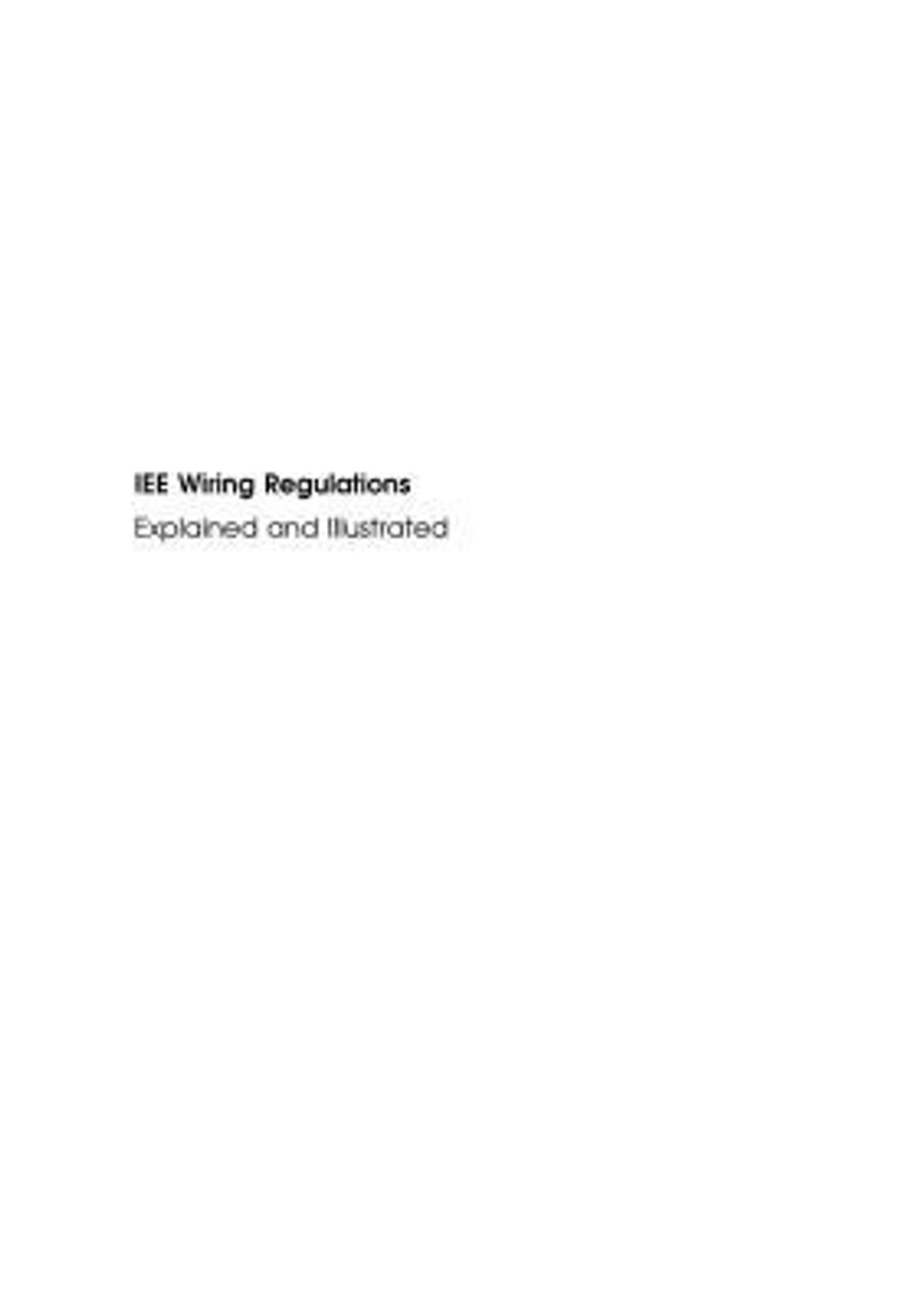 Iee Wiring Regulations 17th Edition Book