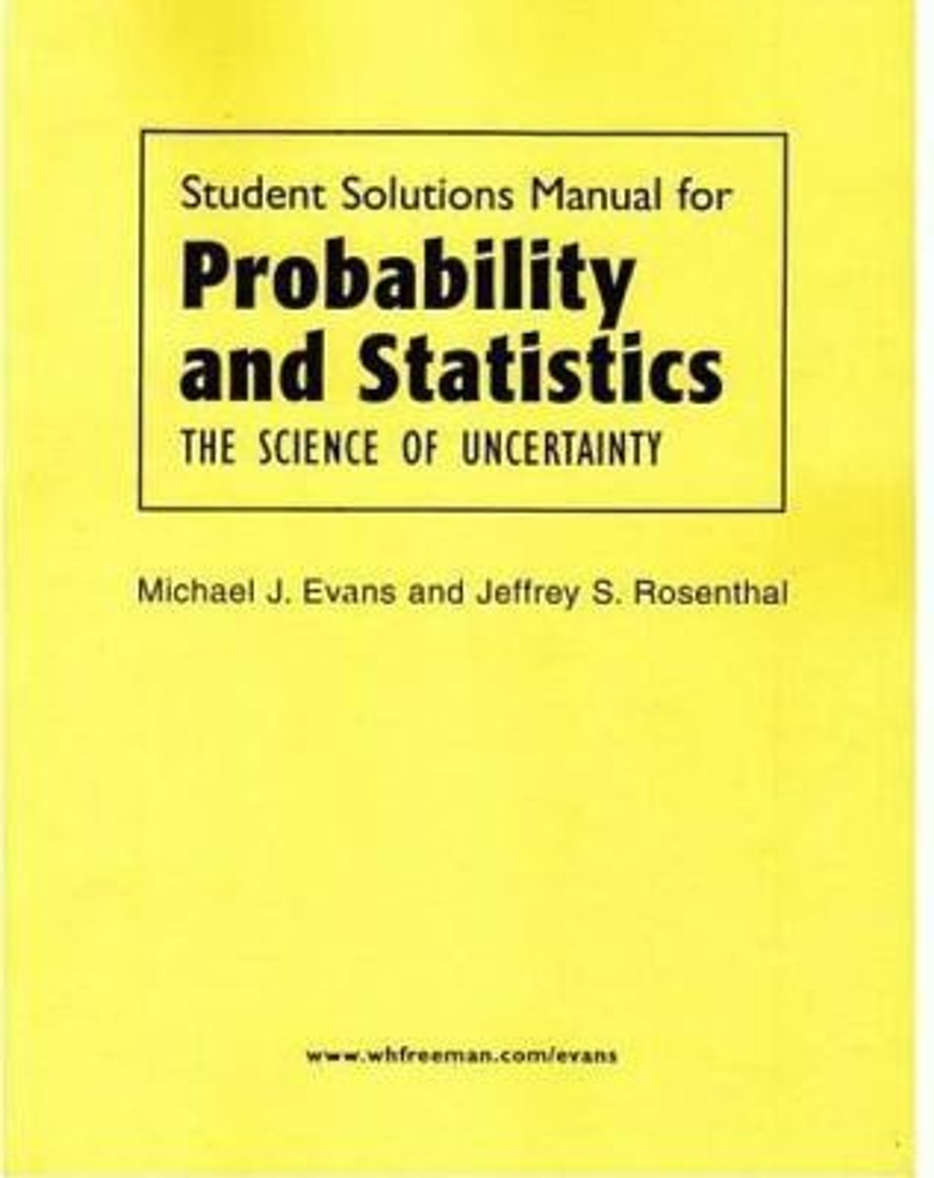 Student Solutions Manual for Probability and Statistics. Share