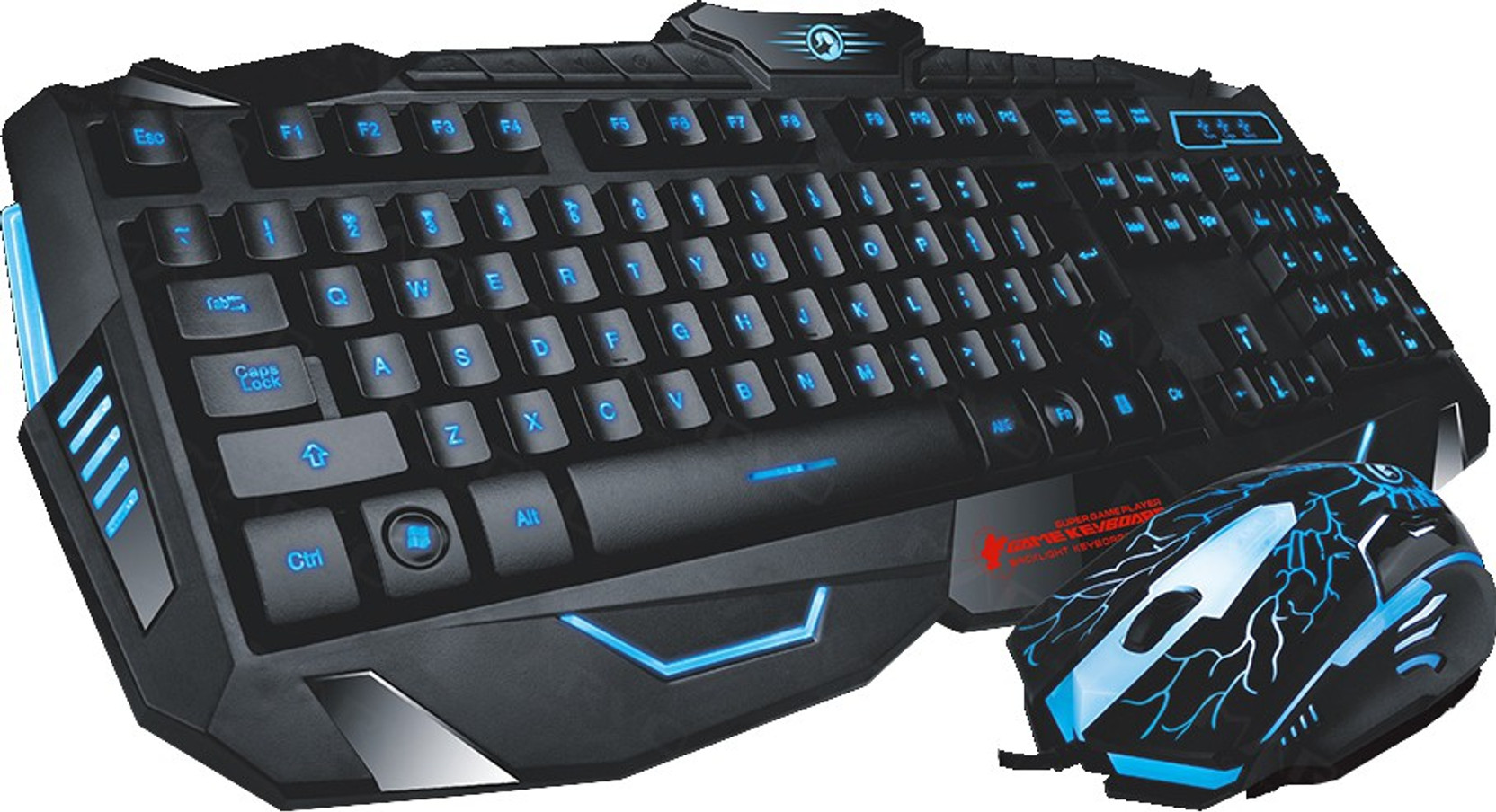 MARVO Scorpion Black Light Wired Gaming Keyboard and Mouse Combo Wired