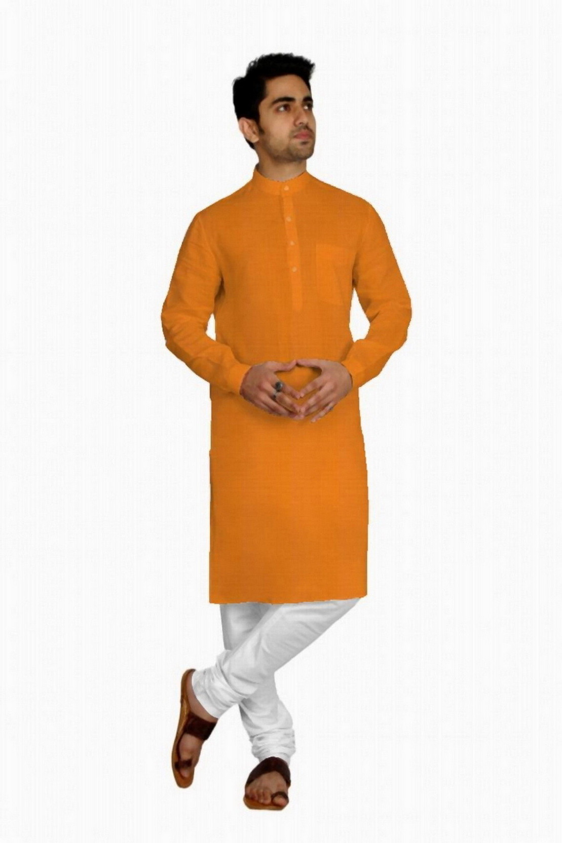 Modi Kurta Solid Men's Straight Kurta Buy Dark Apricot Orange Modi Kurta Solid Men's Straight